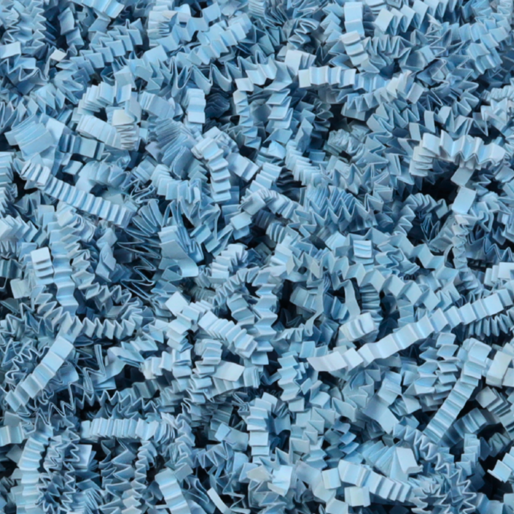 Cubion Pak Light Blue Cut Crinkle Paper 