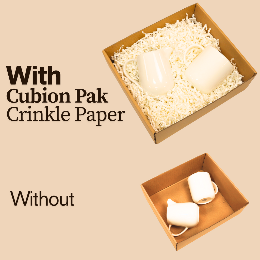 Crinkle paper filling in retail packaging for small businesses