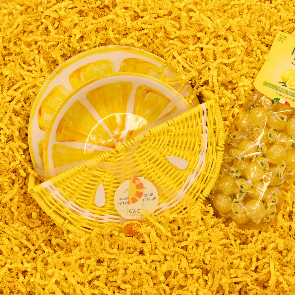 Vibrant Yellow cut crinkle paper cubion pak